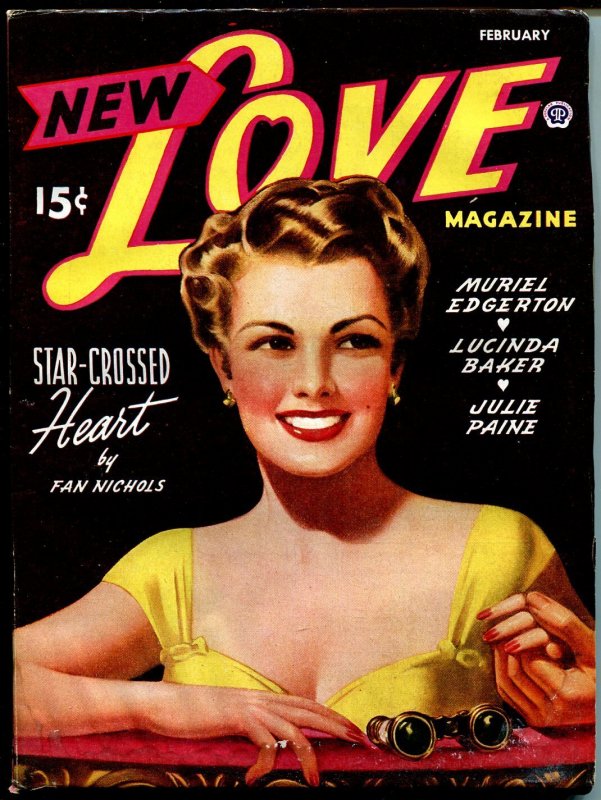 Pulp: New Love 2/1946-Popular Pubs-pin-up Girl Cover-romance Stories-FN/VF, raw comic book in FN/VF condition — front cover