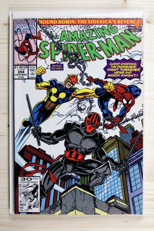 The Amazing Spider-Man #354 (Marvel Comics, 1991), raw comic book in NM- 9.2 condition — front cover