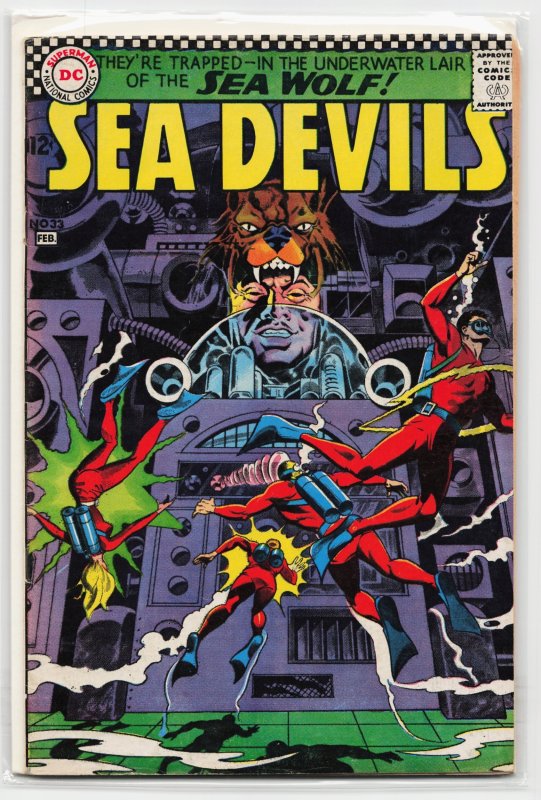 Sea Devils #33 (1967), raw, ungraded comic book — front cover