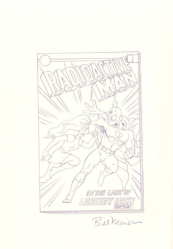 The Simpsons Radioactive Man Cover Design - Larceny Lass - art by Bill Morrison, raw, ungraded comic book — front cover