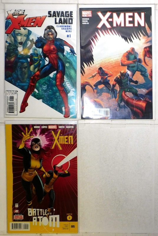 X-Men Lot of 3 #17, 2013 5, X-Treme Savage 1 (2011) Marvel Comics 1st Print (Marvel Comics, 2011), raw, ungraded comic book — front cover