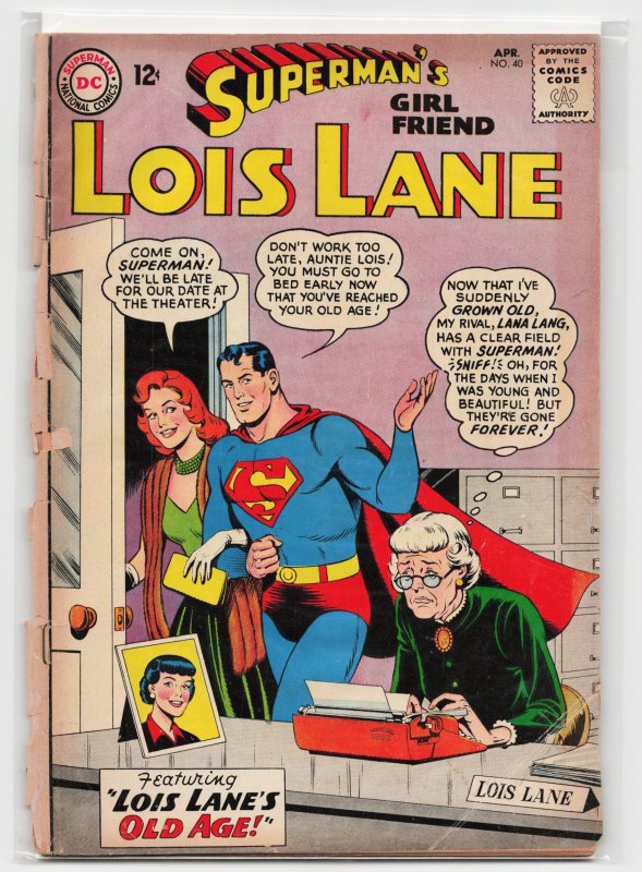 Superman's Girl Friend, Lois Lane #40 (DC Comics, 1963), raw, ungraded comic book — front cover