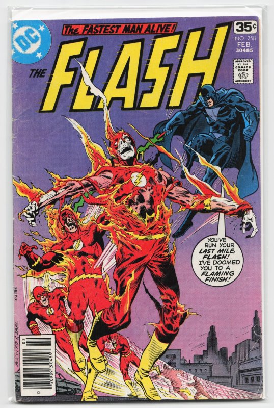 The Flash #258 (DC Comics, 1978), raw, ungraded comic book — front cover