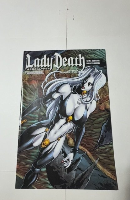 Lady Death: Apocalypse #2 (Coffin Comics, 2015), raw comic book in NM condition — front cover