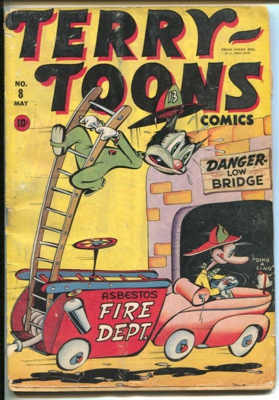 Terry-Toons #8 (Timely Comics, 1943), raw, ungraded comic book — front cover