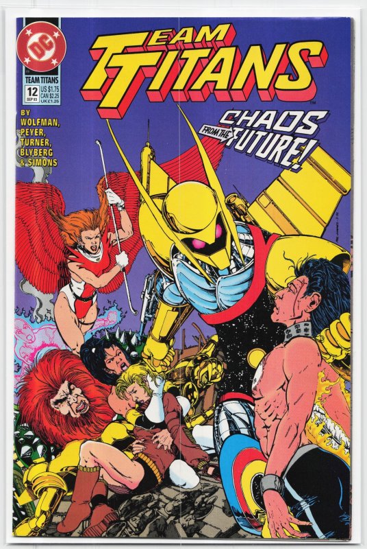 Team Titans #12 (DC Comics, 1993), raw, ungraded comic book — front cover