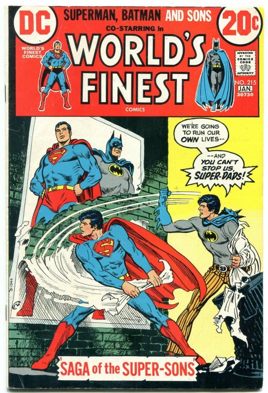 World's Finest #215 (DC Comics, 1973), raw comic book in VG condition — front cover