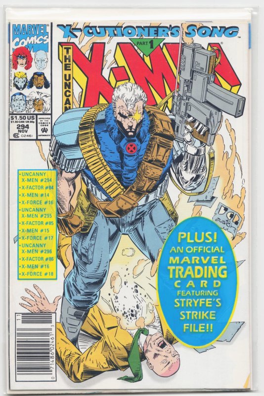 The Uncanny X-Men #294 (Marvel Comics, 1992), raw, ungraded comic book — front cover