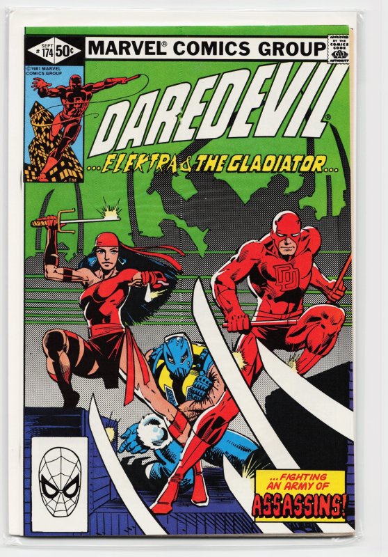 Daredevil #174 (Marvel Comics, 1981), raw, ungraded comic book — front cover