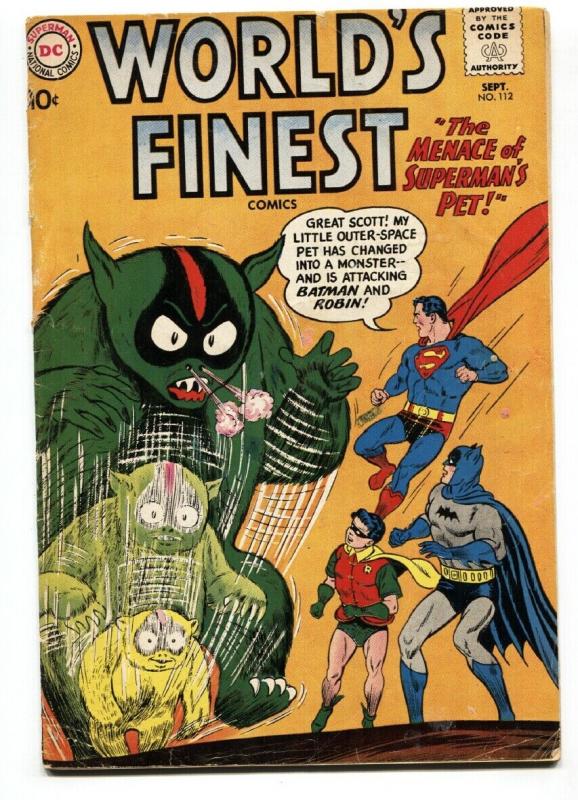 World's Finest #112-1960-DC-BATMAN-SUPERMAN-ROBIN-vg- (DC Comics), raw, ungraded comic book — front cover