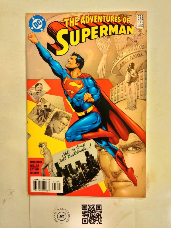 Adventures of Superman #573 (DC Comics, 1999), raw comic book in NM condition — front cover