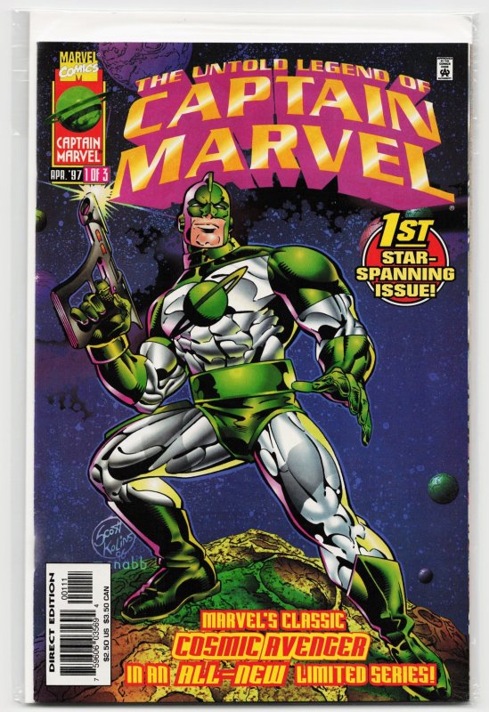 Untold Legend of Captain Marvel #1 (1997), raw, ungraded comic book — front cover