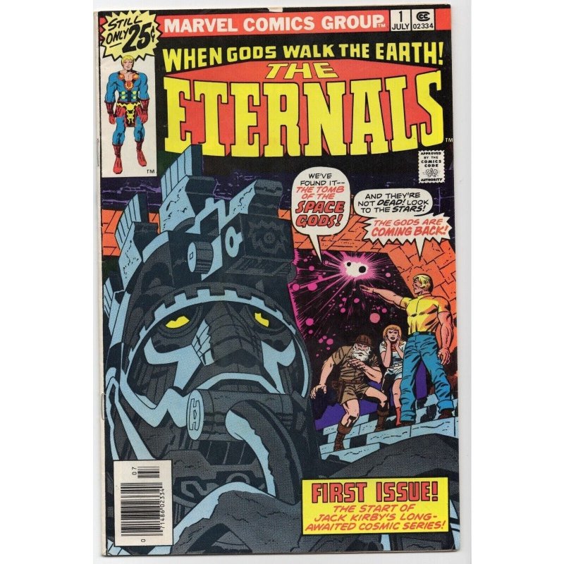 Eternals #1 (Marvel Comics, 1976), raw comic book in FN 6.0 condition — front cover