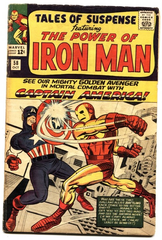 Tales of Suspense #58 - 1964 - Marvel - VG - Comic Book (Marvel Comics, 1964), raw comic book in VG condition — front cover