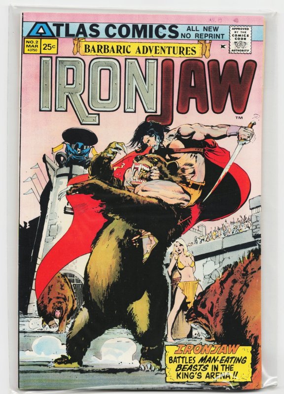 Iron Jaw #2 (1975), raw, ungraded comic book — front cover