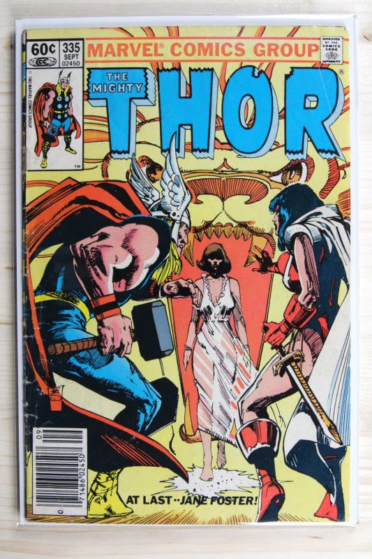 Thor #335 (Marvel Comics, 1983), raw comic book in FN 6.0 condition — front cover