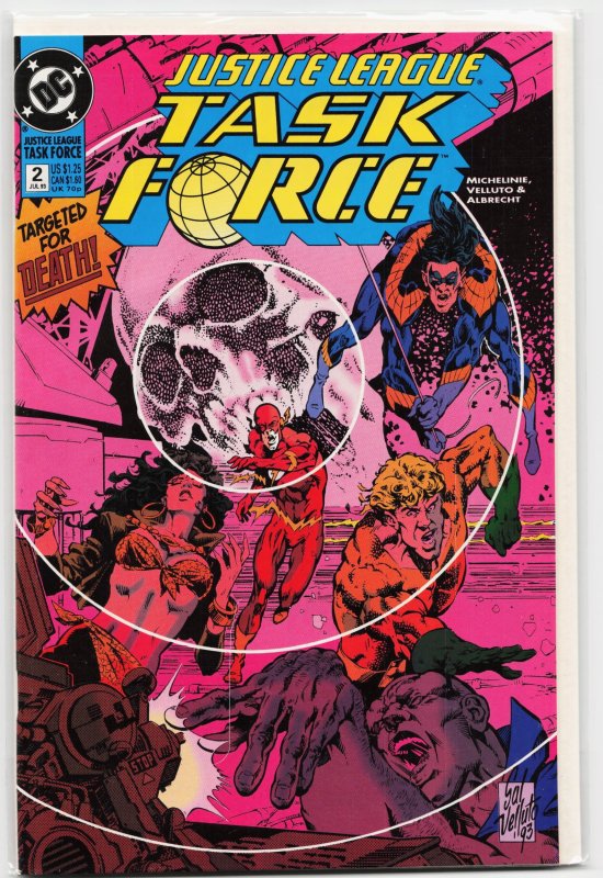 Justice League Task Force #2 (DC Comics, 1993), raw, ungraded comic book — front cover