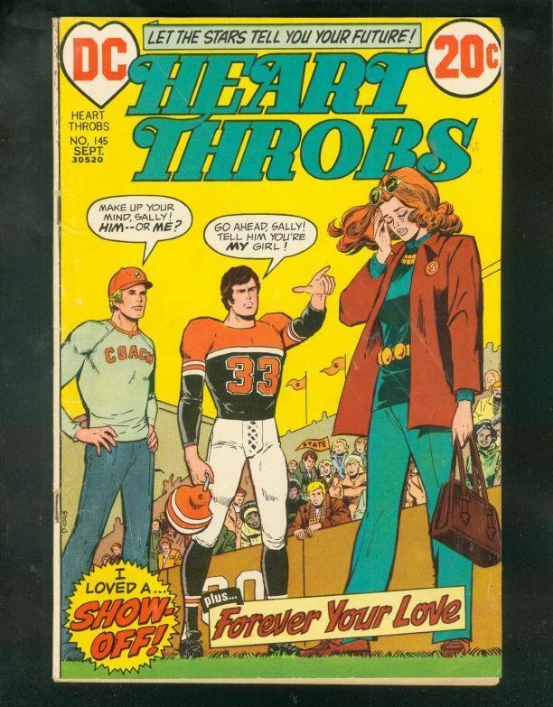 Heart Throbs #145 (DC Comics, 1972), raw comic book in VG condition — front cover
