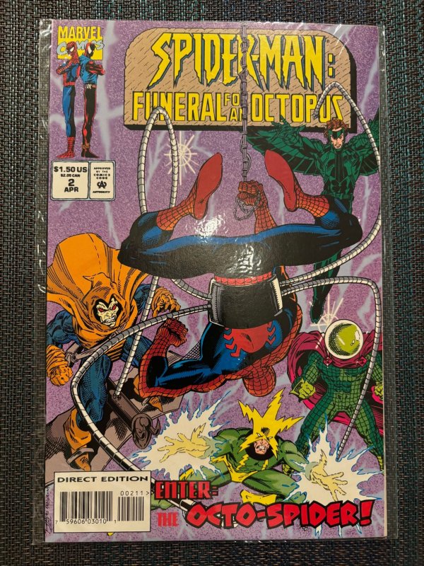 Spider-Man: Funeral for an Octopus #2 (1995), raw, ungraded comic book — front cover