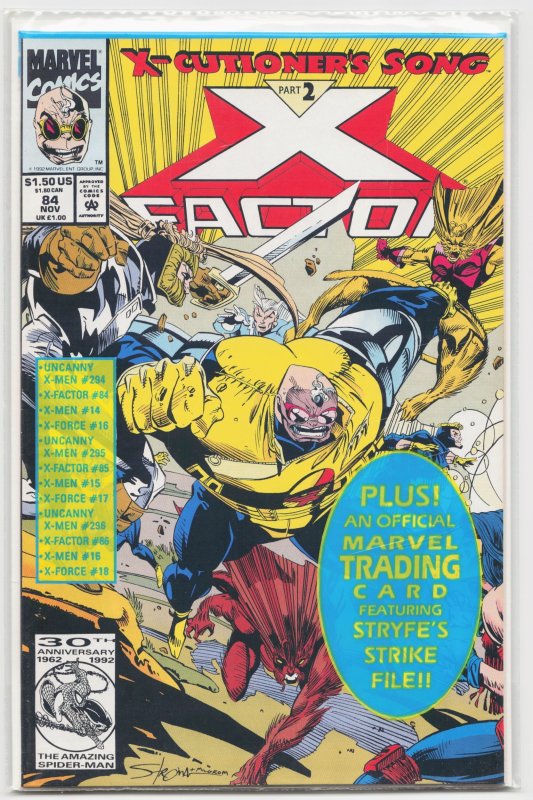X-Factor #84 (Marvel Comics, 1992), raw, ungraded comic book — front cover
