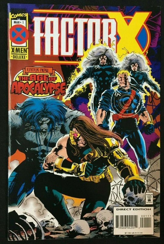 Marvel Comics Factor X #1-4 Complete Set 9.2 (Marvel Comics, 1995), raw comic book in 9.2 condition — front cover