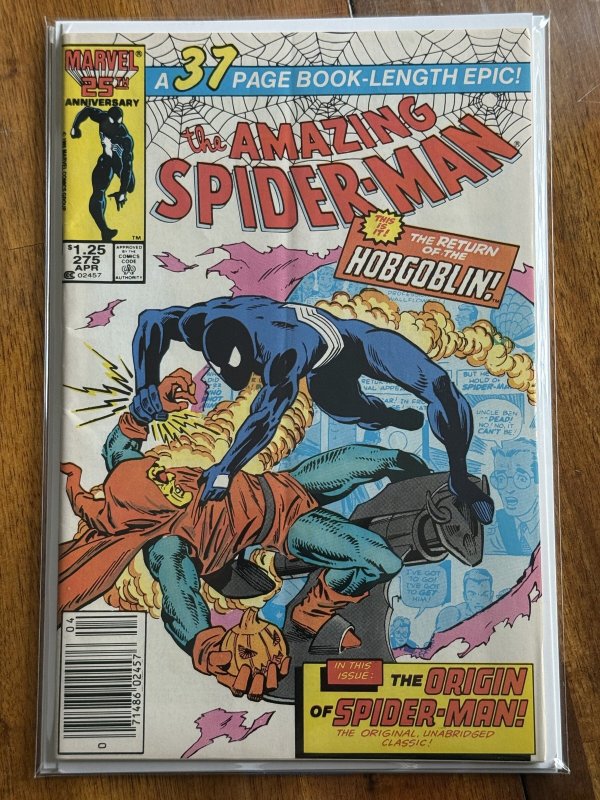 The Amazing Spider-Man #275 (Marvel Comics, 1986), raw comic book in FN+ 6.5 condition — front cover