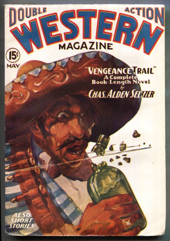 Pulp: Double Action Western May 1935-Bandit Cover Art-Rare High Grade Pulp Mag (1935), raw, ungraded comic book — front cover