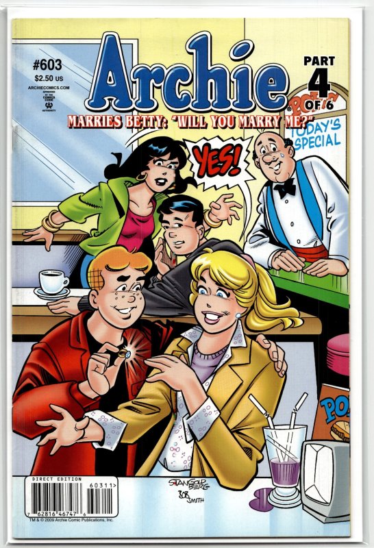 Archie #603 (Archie Comics, 2010), raw, ungraded comic book — front cover