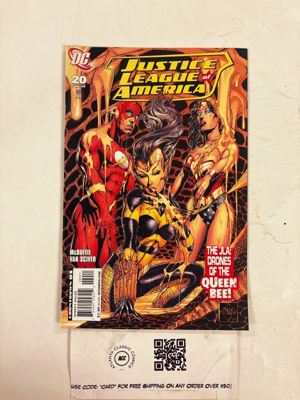 Justice League of America #20 (DC Comics), raw comic book in NM condition — front cover