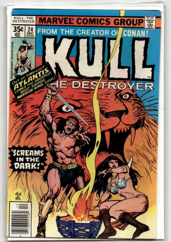 Kull the Destroyer #24 (Marvel Comics, 1977), raw, ungraded comic book — front cover