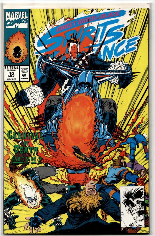 Ghost Rider/Blaze: Spirits of Vengeance #10 (Marvel Comics, 1993), raw, ungraded comic book — front cover