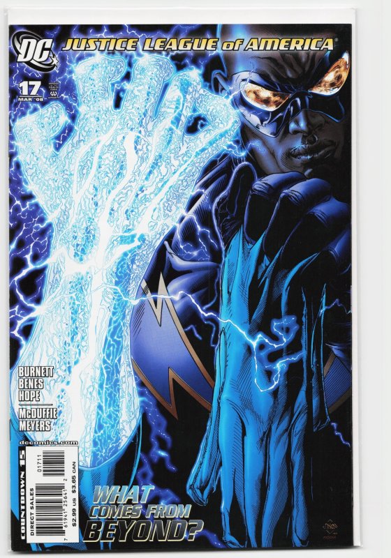 Justice League of America #17 (DC Comics, 2008), raw, ungraded comic book — front cover