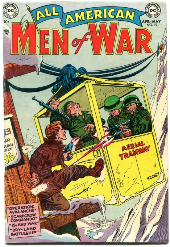 All American Men of War #10 (DC Comics, 1954), raw comic book in FN/VF condition — front cover