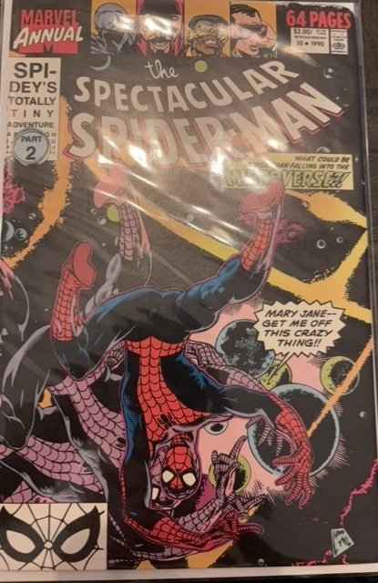 The Spectacular Spider-Man Annual #10 (1990), raw, ungraded comic book — front cover
