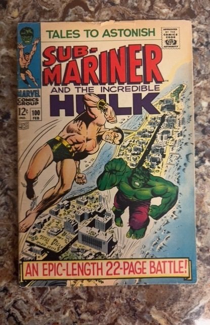 Tales to Astonish #100 (Marvel Comics, 1968), raw, ungraded comic book — front cover