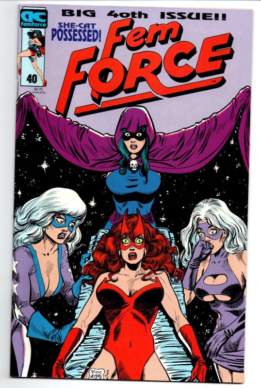 Femforce #40 (1991), raw comic book in NM condition — front cover