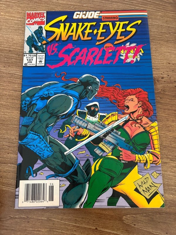G.I. Joe #137 (Marvel Comics), raw comic book in NM- condition — front cover