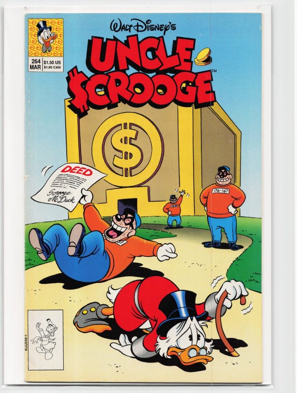 Uncle Scrooge #264 (Disney Comics, 1992), raw, ungraded comic book — front cover