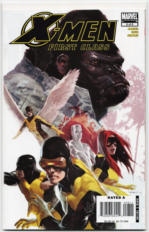 X-Men: First Class #8 (Marvel Comics, 2007), raw, ungraded comic book — front cover
