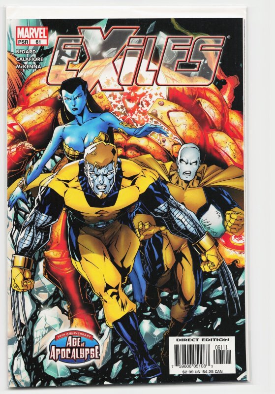 Exiles #61 (Marvel Comics, 2005), raw, ungraded comic book — front cover