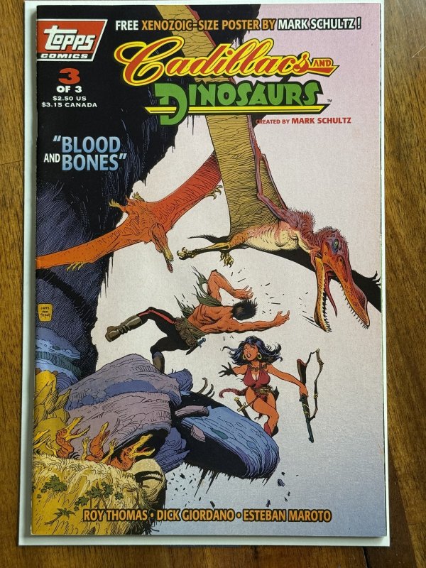 Cadillacs and Dinosaurs #3 (1994), raw comic book in VF/NM 9.0 condition — front cover