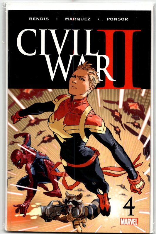 Civil War II #4 (Marvel Comics, 2016), raw, ungraded comic book — front cover