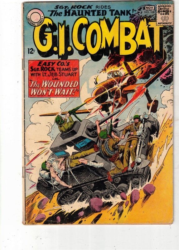G.I. Combat #108 (DC Comics, 1964), raw comic book in FN- condition — front cover