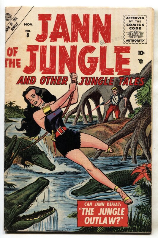 Jann of the Jungle #8 (Atlas Comics), raw comic book in FN/VF condition — front cover