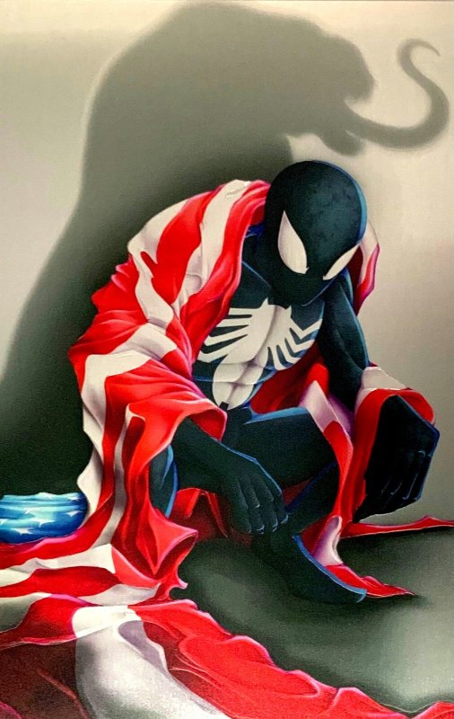 Spider-Man Jessica Short SDCC Exclusive Crain Homage Embossed Metal Cover W/coa., raw, ungraded comic book — front cover