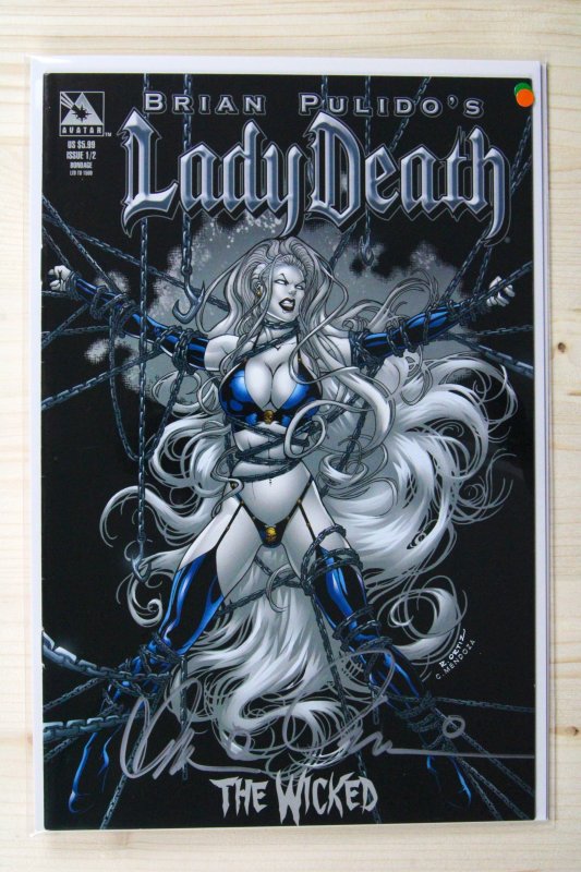 Lady Death: The Wicked #1/2 (2005), raw comic book in NM 9.4 condition — front cover