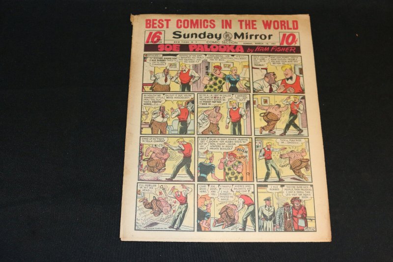 1951 Sunday Mirror Weekly Comic Section March 18th (VG) Superman Boring (1951), raw comic book in VG condition — front cover