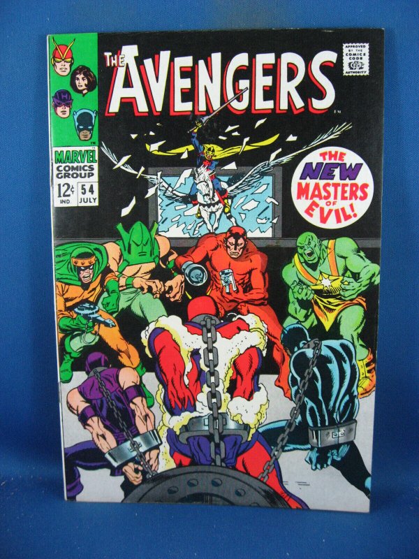 Avengers #54 (Marvel Comics, 1968), raw comic book in VF+ condition — front cover