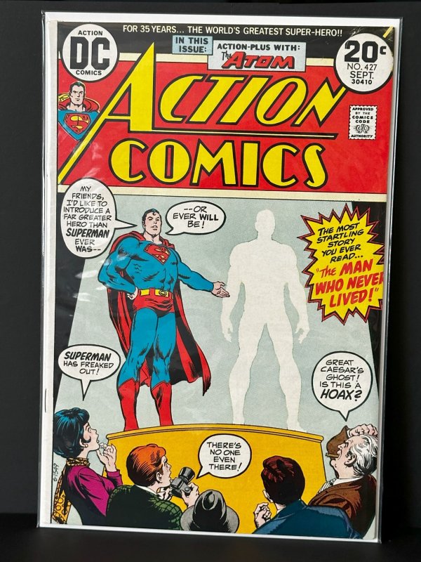Action Comics #427 (DC Comics, 1973), raw, ungraded comic book — front cover