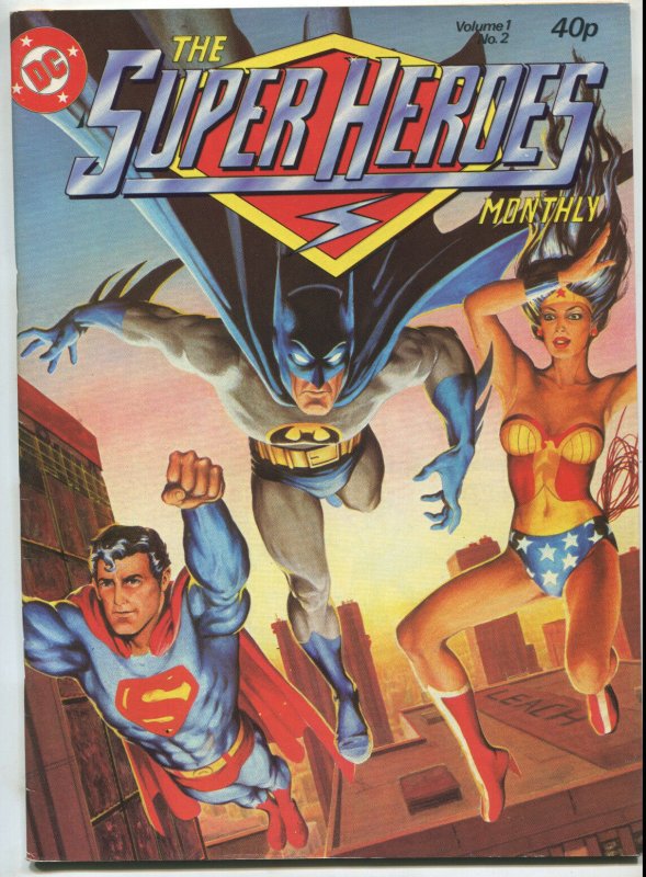1980 the Super Heroes Monthly Vol 1 #2 (1980), raw comic book in 8.0 condition — front cover